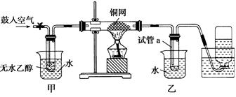 某实验小组用下列装置进行乙醇催化氧化的实验.