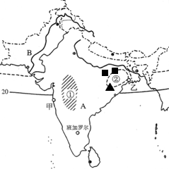 32 读南亚地区略图,回答下列问题(12分)