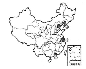 读我国四大工业基地分布图,回答以下小题.