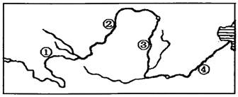 读黄河流域简图,回答以下小题.