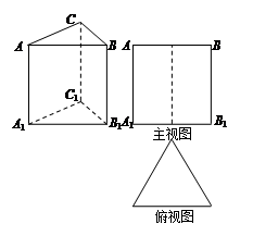 的主视图是一边长为2的正方形,则该三棱柱的左视图的面积为【题文】