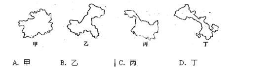 读下列的省级行政轮廓图,在成语"黔驴技穷"中涉及到的省份是