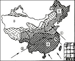 如图是我国干湿地区划分示意图,读图回答下列问题.