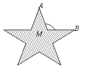 【题文】如图所示,五角星的五个角都是顶角为36°的等腰三角形,则