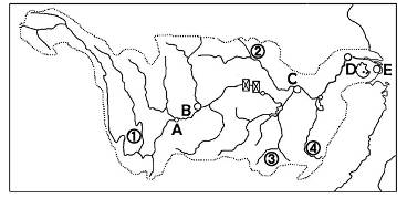 读"长江水系图",完成下列问题.