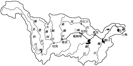 地理试卷 {{getgradename("2")}}  【题文】(10分)下图为长江流域图