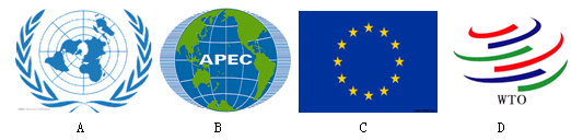 下面是一组国际政治,经济组织的徽章.其中代表欧洲联盟的是