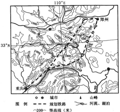 郑渝(郑州至重庆)铁路是中国高速铁路网规划的重要线路,初步规划有①