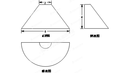 如图是某几何体的三视图(单位:cm),正视图是等腰梯形