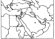 读中东地区略图,完成下列问题.