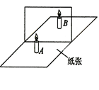 (7分)如图所示是小方同学用两只外形相同的蜡烛"探究平面镜成像的特点