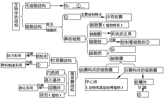 概念图是一种能够比较直观体现概念之间关系的图示方法,请根据所学