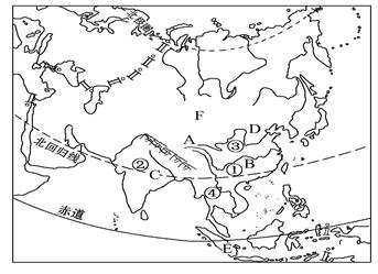 【推荐3】结合亚欧大陆图,回答下列问题