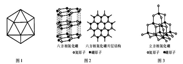 立方相氮化硼(晶体结构如图3)是超硬材料,有优异的耐磨性.