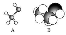 如图是a分子的球棍模型和b分子的比例模型,回答下列问题