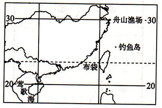 试卷详情  下图是我国部分海岛和海域简图,读图回答下列各题.