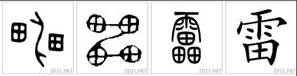 下图反映的是"雷"字的发展演变历程.