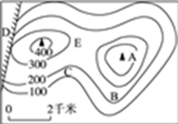 读"等高线地形图",完成下列各题.