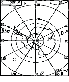 读南极洲图,完成下列问题.