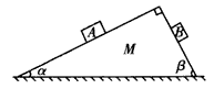 如图所示,一质量为m的楔形木块放在水平桌面上,它的顶角为90°,两底角
