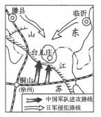 台儿庄战役示意图