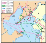 图一:鸦片战争形势示意图图二:甲午中日战争形势示意图