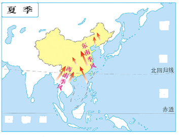 【推荐2】读我国夏季风示意图,回答下列问题.