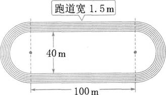 下面是某学校环形跑道的平面图.