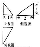 某三棱锥的三视图如图所示,则该三棱锥的体积
