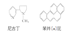 对尼古丁和苯并[a]芘的分子组成与结构描述正确的是