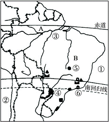 读"巴西图,完成下列问题.