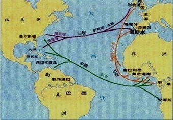 美洲白银流向 b.欧洲资本输出 c.东方香料出口 d.世界奴隶贸易