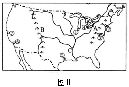 读"美国简图",完成下列问题.