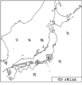 读日本主要工业区分布图,回答下列各题.