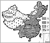 读"我国土地资源分布图",完成下列问题.