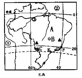 【推荐3】读"巴西轮廓示意图",回答下列问题.