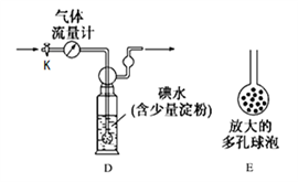 (4)d中导管末端连接一个多孔球泡e,其作用是________,可以提高实验的