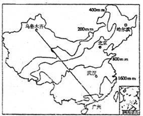 下图为我国三条重要的地理界线示意图.读图,完成下列各题.