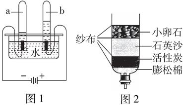 (1)如图是电解水装置图,反应的化学为