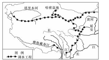 "红旗河"西部调水工程分为一条主线,三条支线,工程计划从雅鲁藏布江取