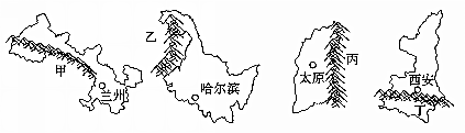 下图是"我国省区轮廓及山脉分布图",读图完成下面小题