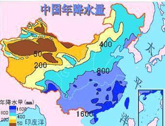 中国地理 中国的自然环境 气候 我国的干湿状况 我国降水的空间分布