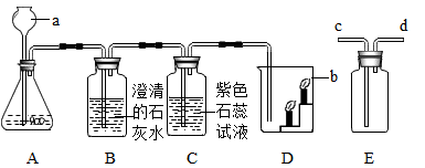 以下是实验室制取气体的常用仪器,回答列问题.