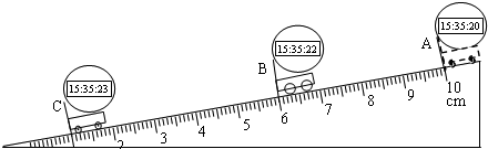 分别测出小车到达b点和c点的时间,即可测出不同阶段的平均速度