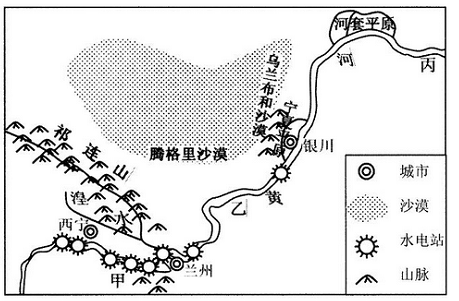 读"黄河某河段示意图". 完成下列各题.