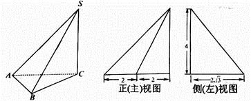 已知底面为正方形,侧棱相等的四棱锥s-abcd的直观图和正视图如图所示