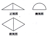 的半圆,则该几何体的体积是__________.