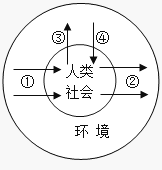 【推荐3】读人类与环境关系示意图,判断下列题目.