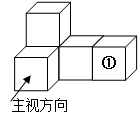 如图是由5个同样大小的正方体摆成的几何体,将正方体①移走后,所得