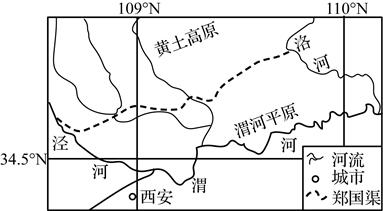 郑国渠西引泾水东注洛水,长300余里,灌溉面积4万余顷.